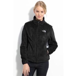 The North Face Girls Osito Fleece Full Zip Black Jacket Large 14/16